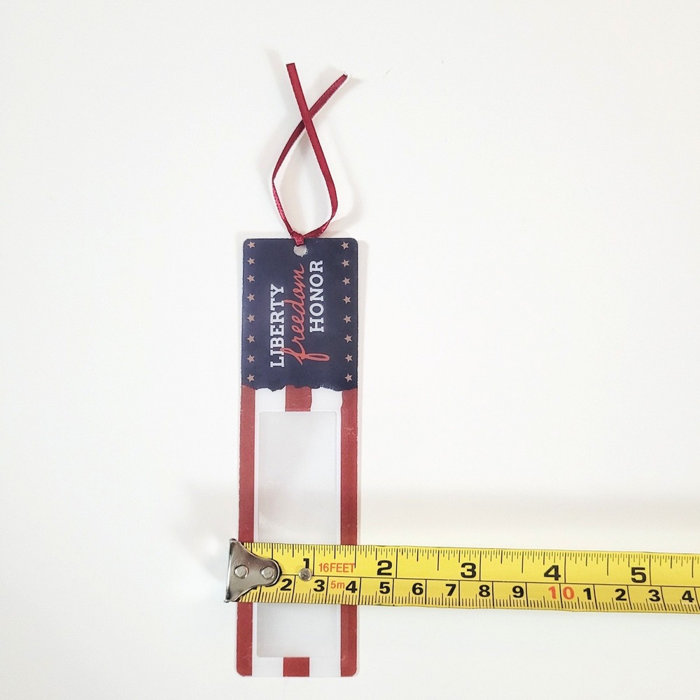 Vintage Y2K Patriotic Magnifying Bookmark- ribbon tassel - Liberty Freedom Honor - Picture 4 of 12